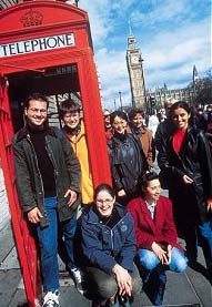 London Students near the Big Ben